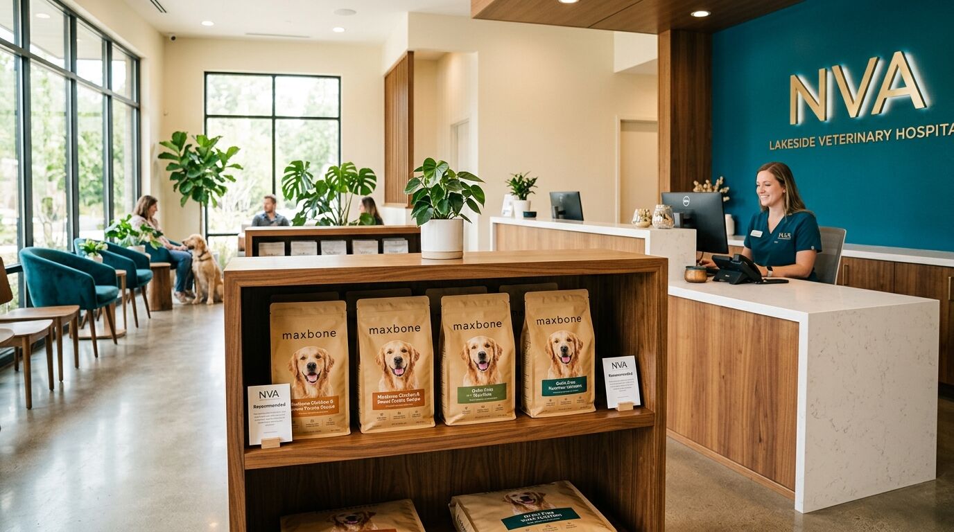 Maxbone display inside NVA Pet Hospital